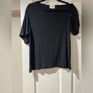 Evereve LNA Black Short Sleeve Women's Top